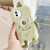 For iPhone 12 mini Cute Monster Plush TPU Phone Case(Big Eye)