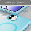 For iPhone 12 MagSafe Frosted Translucent TPU + PC Full Coverage Phone Case(Blue)
