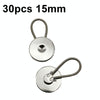 30pcs Jeans Spring Expansion Waist Button Removable Metal Pants Waist Adjustment Button Collar Decoration Button 15mm Light Surface