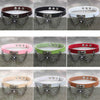 European and American Harajuku Punk Heart-shape Lock Leather Collar Choker Bracelet, Random Color Delivery