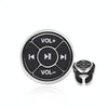 Car Mobile Phone Remote Control Bluetooth Wireless Multimedia Button Remote Control Music Playback Selfie, Colour: Silver With Buckle