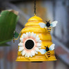 Hanging Parrot Bird House Winter Warm Outdoor Garden Iron Shelter