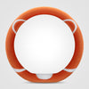 Car Steering Wheel Cartoon Short Fluff Handle Cover, Size: 38cm(Orange D Shape)