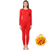 Men Women Gold Velvet Thickened Cold-Proof Thermal Underwear Set, Color: Female Red(XL)