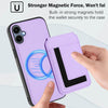 For Samsung Galaxy A06 4G CX01 Detachable Magsafe Magnetic Card Bag Phone Case(Light Purple)