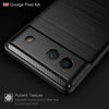 For Google Pixel 6a Brushed Carbon Fiber Texture Shockproof TPU Phone Case(Black)