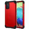 For Samsung Galaxy A71 5G 3 in 1 Shockproof PC + Silicone Protective Case(Red + Black)