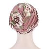 Women Printed Brushed Milk Silk Turban Hat Short Pullover Hat, Size:One Size(Red Green)