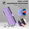 For Samsung Galaxy S25+ 5G Sheep Texture Cross-body Zipper Wallet Leather Phone Case(Purple)