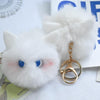 3pcs Blush Cat Plush Pendant Cute Schoolbag Keychain, Size: 8cm(Pink Eyes)