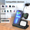S80-A 3-in-1 Portable Magnetic Foldable Wireless Charger Phone Watch Earphone Charger(White)