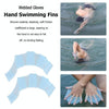 Finger Flexible Silicone Swimming Gloves (Large Size)(Green)