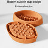 Silicone Licking Bowl (Orange) for Cats & Dogs - Slow Feeder with Suction