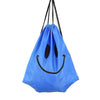 Beach Fitness Swimming Drawstring Waterproof Bag(Blue Smiley Face)
