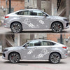 2 PCS/Set D-75 Flower Vine Pattern Car Modified Decorative Sticker(Light Grey)