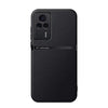 For Redmi K60E Litchi Leather Magnetic Full Coverage Shockproof Phone Case(Black)