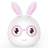 Smiling Rabbit Creative Touch 3D LED Decorative Night Light, AAA Battery Version (Pink)