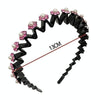 Pearl Rhinestone Wavy Headband Thin Edge Non-Slip Clip Headgear(6 Colorful)