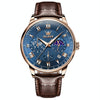 OLEVS 2893 Men Multifunctional Business Quartz Watch(Brown + Blue)