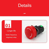 LA16 16mm Mounting Hole Emergency Stop Switch Mushroom Type Self-Locking Pushbutton Switches