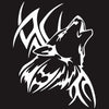 D-967 Wolf Tribe Pattern Car Modified Decorative Sticker(White)
