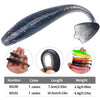 7.5cm 10pcs /Pack HENGJIA T-Tail Soft Dummy Bait Freshwater Fishing Lures(Color 4)