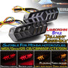 2 PCS KC670 Motorcycle Integrated Flashing Turn Signal Brake Tail Light for Honda MSX125 CBR650F CTX700(Transparent Black)