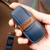 Hallmo Car Cowhide Leather Key Protective Cover Key Case for Old Mercedes-Benz E300L(Brown)