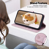 For Realme 13+ Global Cute Cats RFID Leather Phone Case(Rose Gold)