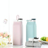 600ml Outdoor Sports Portable Silicone Folding Water Cup Minimalist Travel Large Capacity Milk Bottle(Gray)