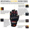 WUPP Motorcycle Gloves Touch Screen Waterproof Breathable Wearable Anti-skid Resistance Summer Winter Full-Finger Protective Gloves, Size: XXL