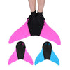 Mermaid Fins Frost Shoes One-Piece Fins Diving Fins, Size: Free Size(F03 Blue Children)