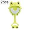 S8 2pcs Children Cartoon Animal Manual U-shaped Silicone Toothbrush for 2-12 Years Old(Green Frog)