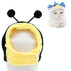 Bee Cat Hat, Soft Velvet, M (31-36cm), Cats & Small Dogs