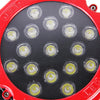 2 PCS 51W 3500LM 6500K White Light 17 LED Waterproof Car Boat Marine Work Lights Spotlight LED Bulbs, 30 Degrees Adjustable, DC 10-30V(Red)