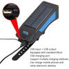 TG-ZX019 Solar Bicycle Headlight Flashlight Night Riding Strong Light USB Charging Rainproof Light(Blue)