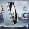 For Samsung Galaxy Z Fold3 5G lce Folding Series Integrated Clear PC Phone Case(Orange)