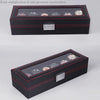 Carbon Fiber PU Leather Watch Box Jewelry Storage Box Packaging Box, Style: 6 + 3