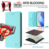 For Samsung Galaxy M53 5G RC01 Dual-Folded Magnetic Suction RFID Leather Phone Case(Mint Green)