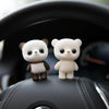 Little Cute PVC Flocking Animal Bear Dolls Creative Gift Kids Toy, Size: 5.5*3.8*6.3cm(White)