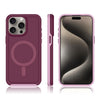 For iPhone 13 Pro Shockproof MagSafe Armor PC Hybrid TPU Phone Case(Wine Red+Light Pink)