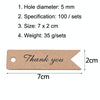 100pcs /Set Retro Baking Sticker Tag Swallow Tail Bookmark Gift Card, Style: Thand You (White)