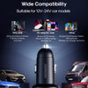 JOYROOM JR-CCD01 53W QC + PD Dual Port Digital Display Car Charger(Black)