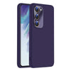 For Samsung Galaxy S21 FE 5G Nano Lens Cover Liquid Silicone Phone Case(Dark Purple)