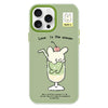 For iPhone 15 Pro Max Skin Feeling Jelly TPU Hybrid PC Phone Case(Cup Dog Green)