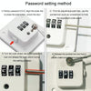 Child Safety Lock No Hole Window Limiter Refrigerator Drawer Cabinet Combination Lock, Specification: 2-bit White
