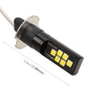 2 PCS H3 DC9-16V / 3.5W / 6000K / 320LM Car Auto Fog Light 12LEDs SMD-ZH3030 Lamps, with Constant Current (White Light)