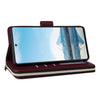 For Samsung Galaxy A23 5G Nine-card Slots Zipper Wallet Bag Leather Phone Case(Wine Red)