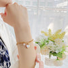 OPK 1106 Cold Style Personalized Double Layer Temperament Peach Heart Pearl Stainless Steel Bracelet, Color: Rose Gold