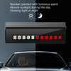 Safety Hammer Parking Card Multi-Function Temporary Number Card(Black)